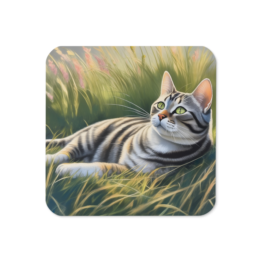 PugMug Custom Tabby American Shorthair Cat Coaster