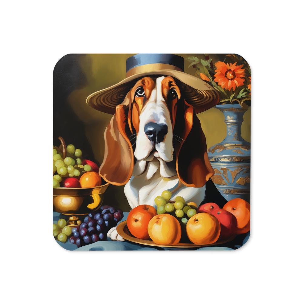 PugMug Custom Basset Hound Coaster