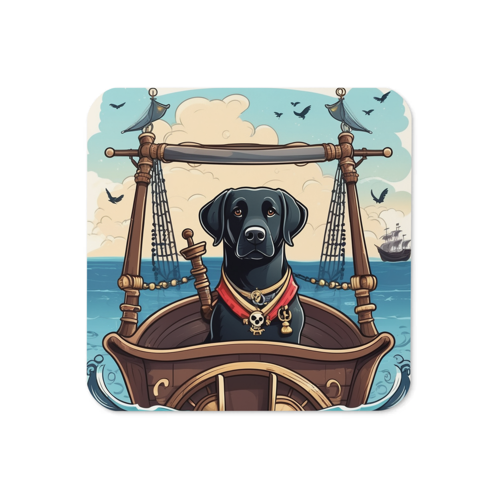 PugMug Custom Black Labrador Retriever Coaster