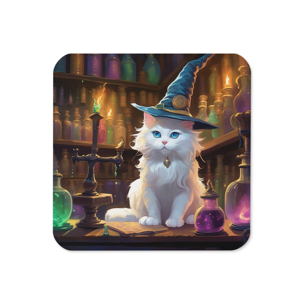 PugMug Custom White Ragdoll Cat Coaster