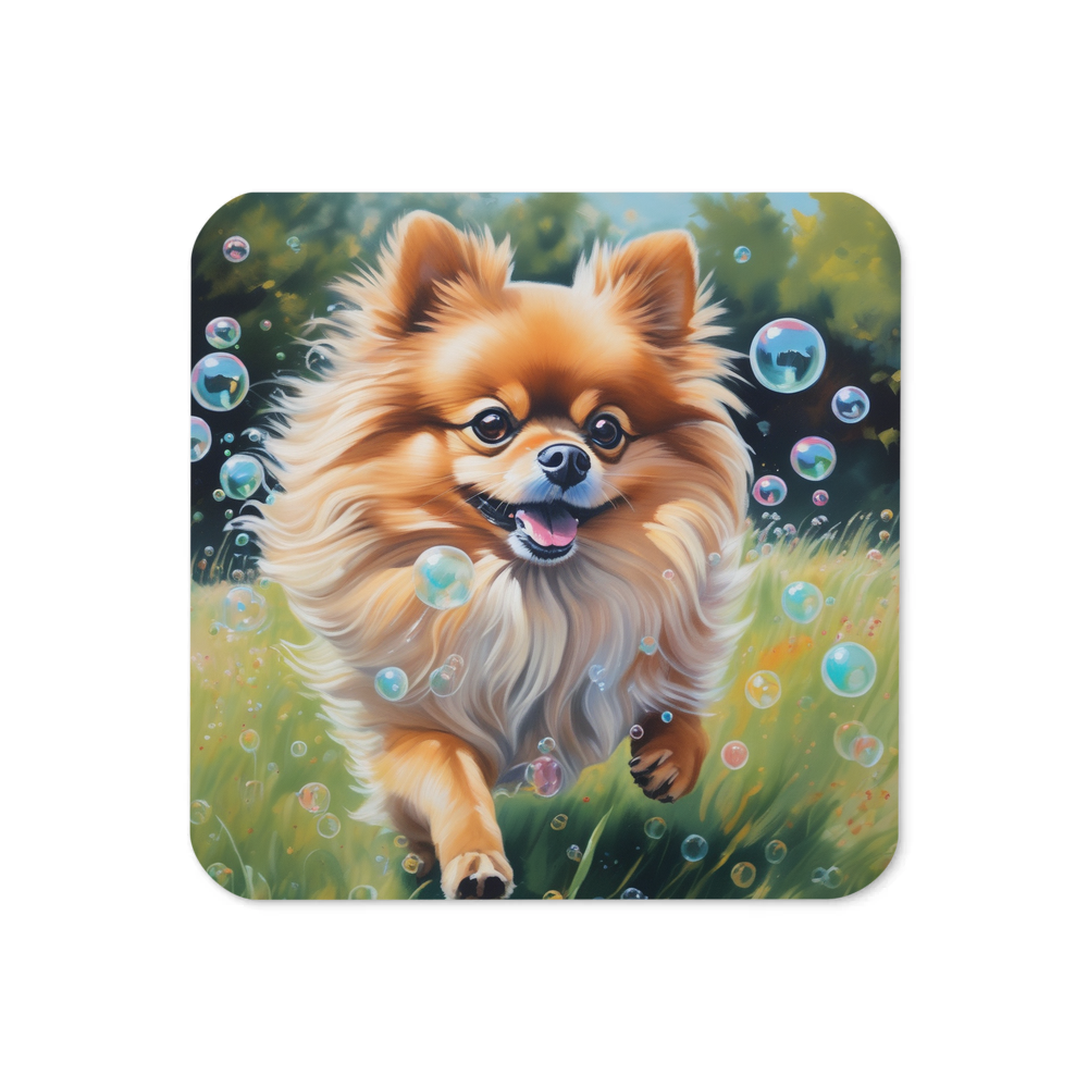 PugMug Custom Tan Pomeranian Coaster