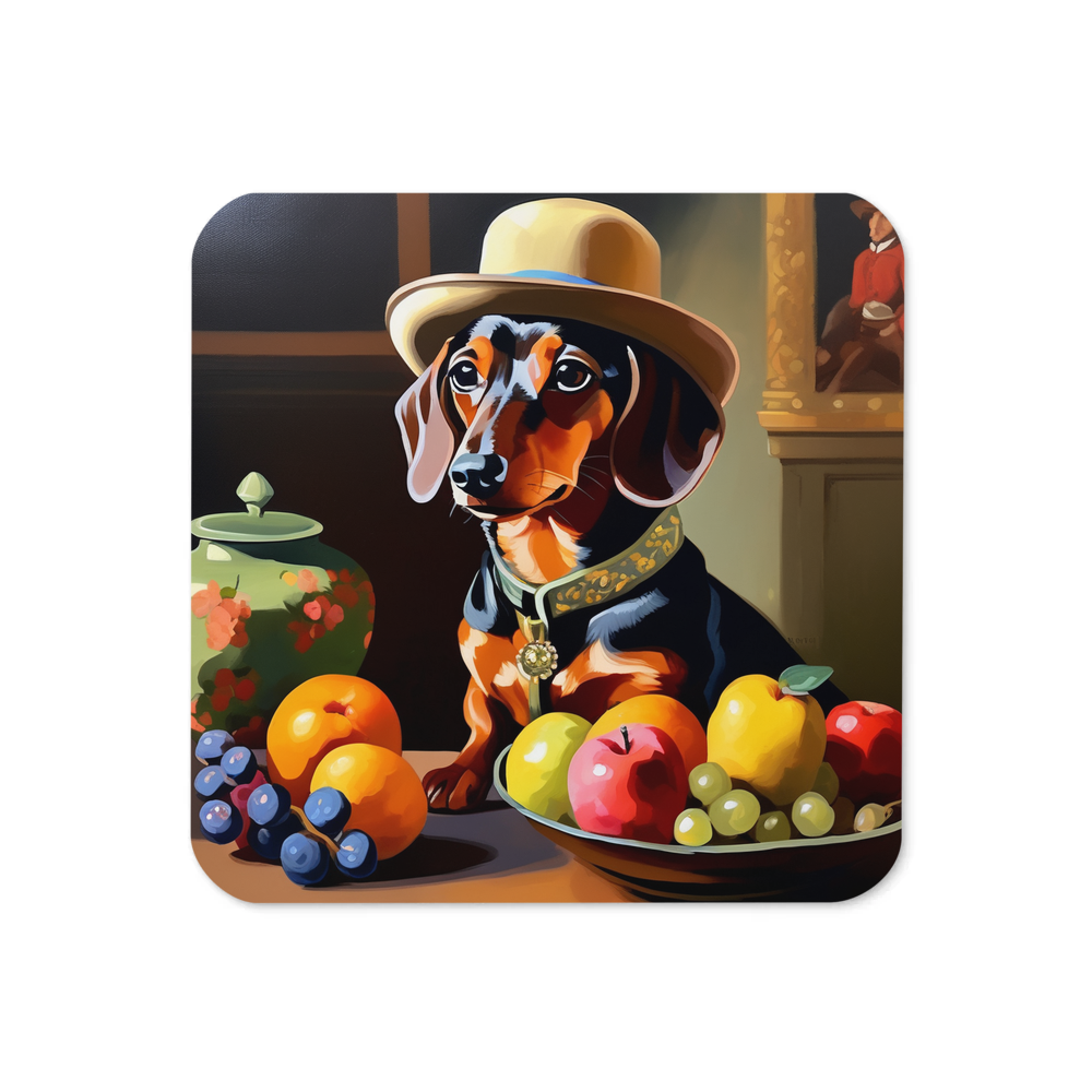 PugMug Custom Tan Dachshund Coaster