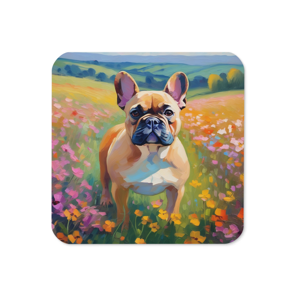 PugMug Custom Tan French Bulldog Coaster