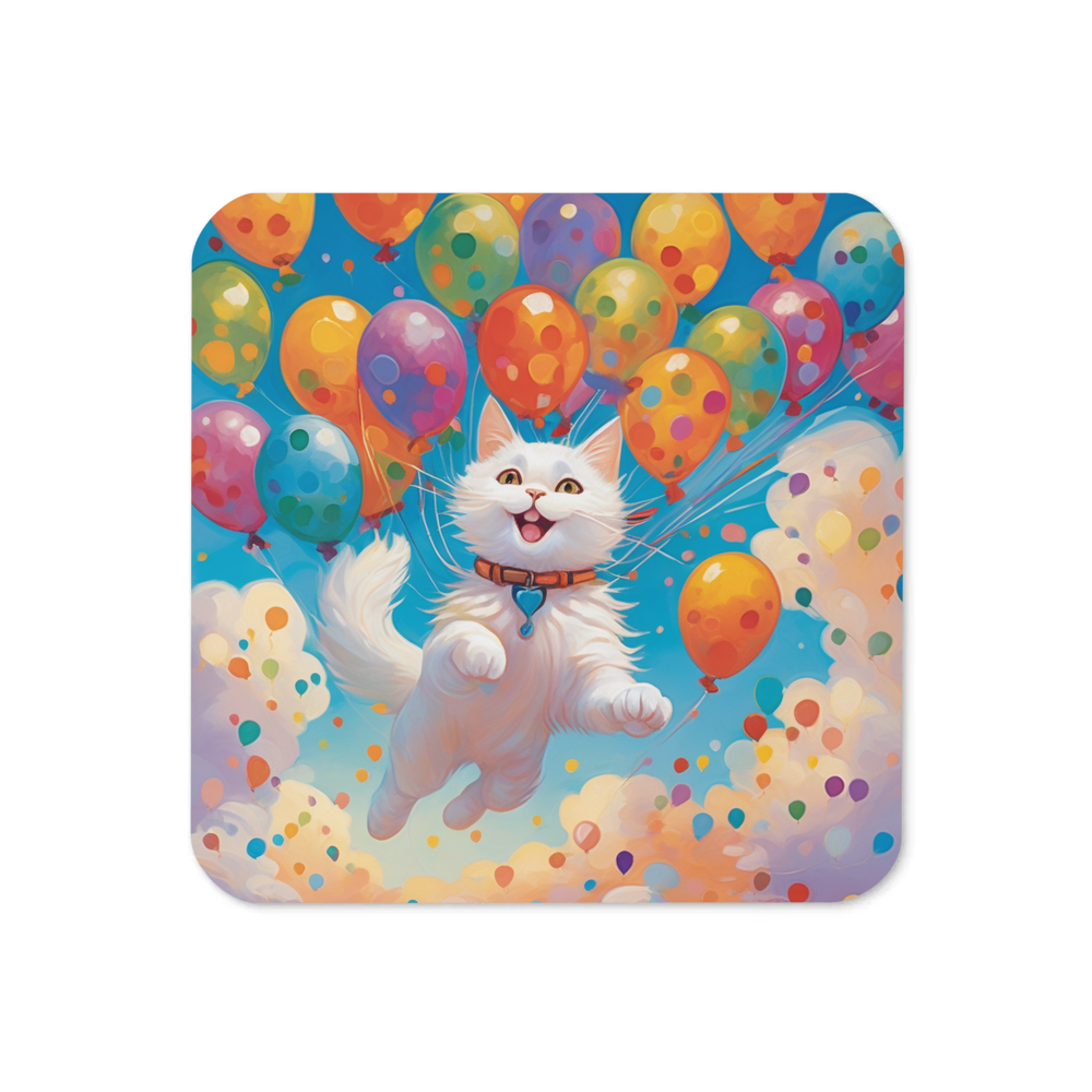 PugMug Custom White Companion Cat Coaster