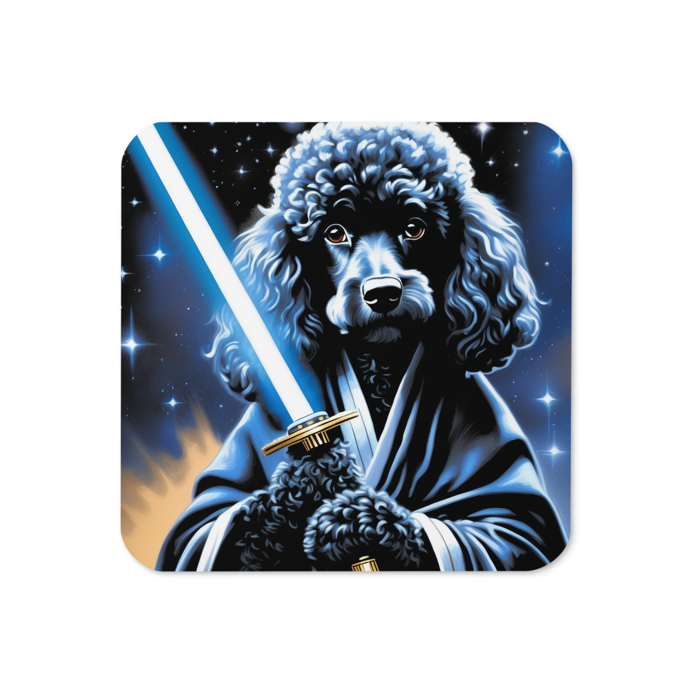 PugMug Custom Black Poodle Coaster