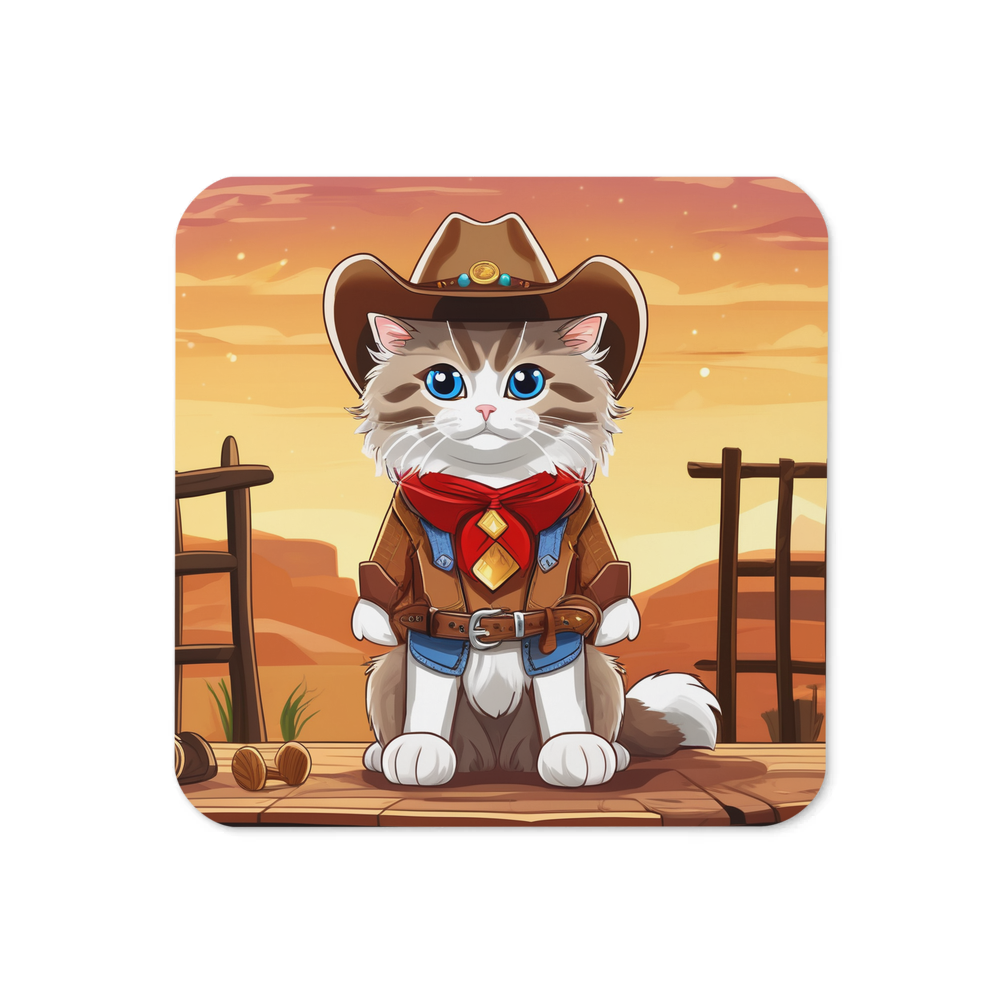 PugMug Custom Tabby Ragdoll Cat Coaster