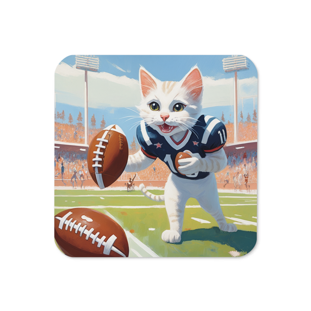 PugMug Custom White Companion Cat Coaster