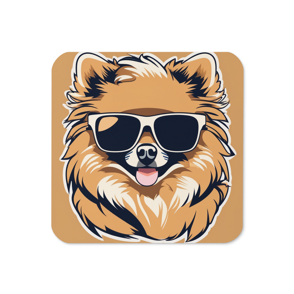 PugMug Custom Tan Pomeranian Coaster