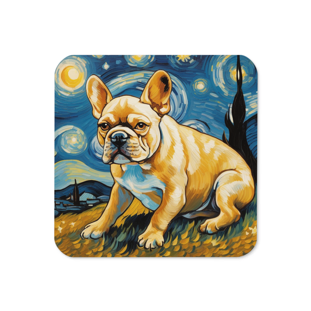 PugMug Custom Tan French Bulldog Coaster