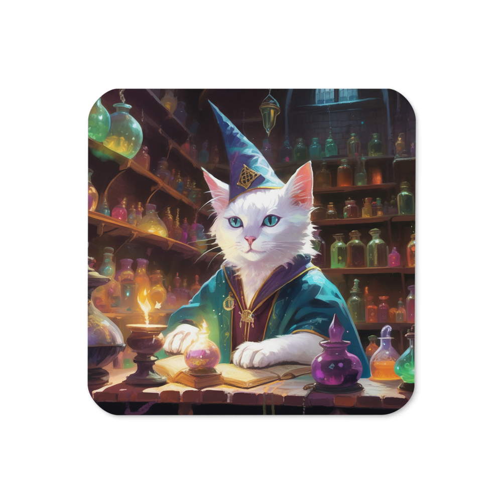 PugMug Custom White Exotic Cat Coaster