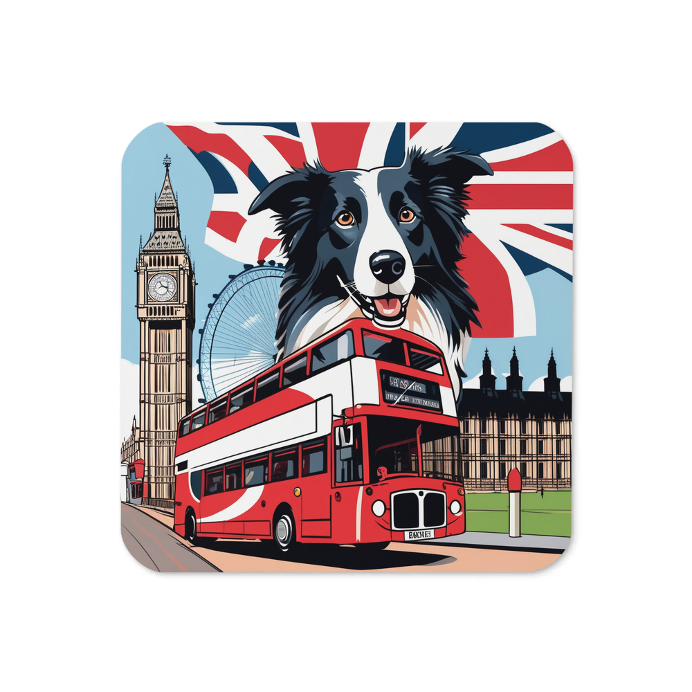 PugMug Custom Border Collie Coaster