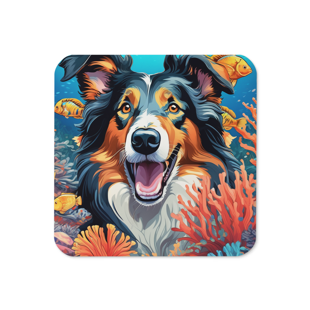 PugMug Custom Collie Coaster
