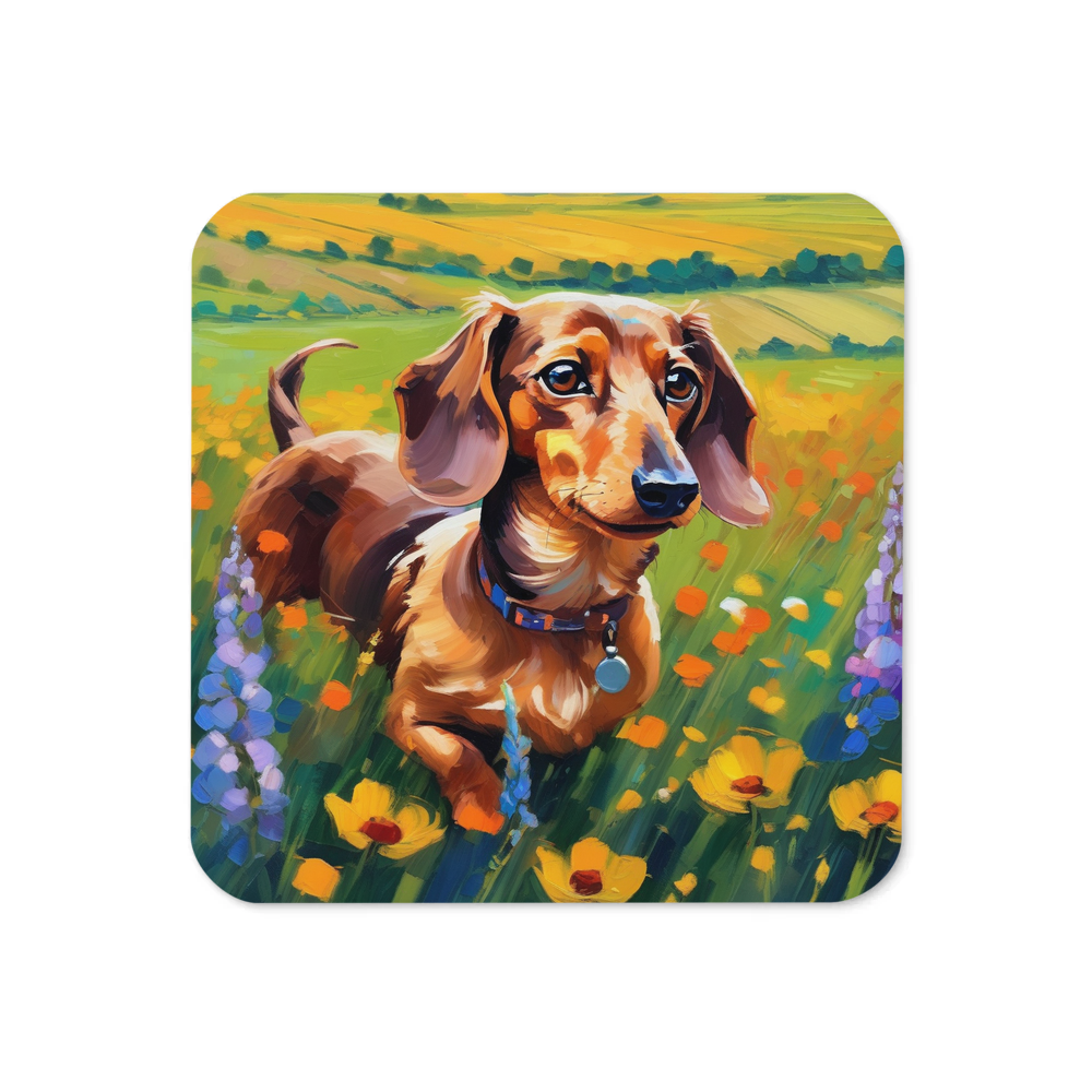 PugMug Custom Tan Dachshund Coaster