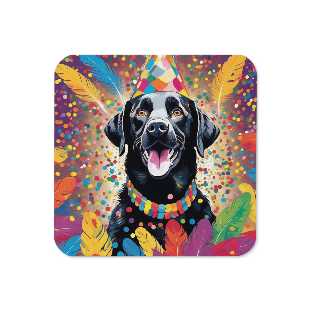 PugMug Custom Black Labrador Retriever Coaster