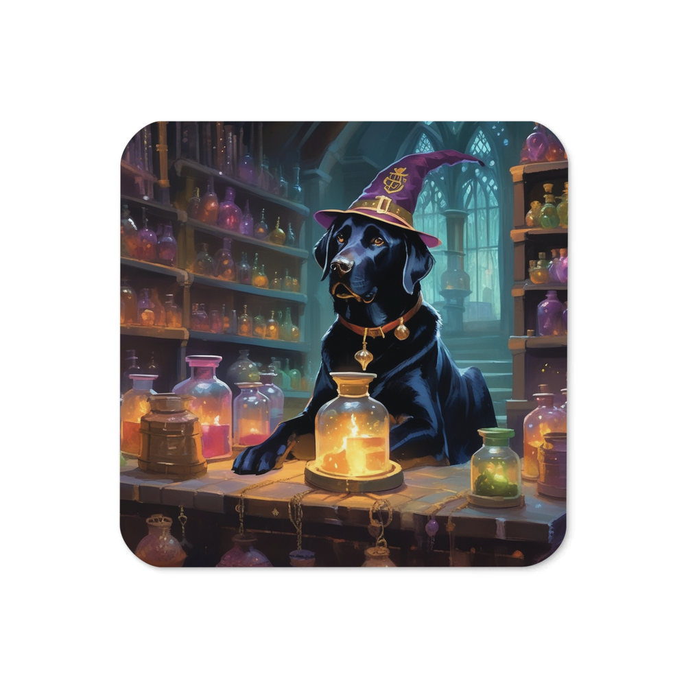 PugMug Custom Black Labrador Retriever Coaster