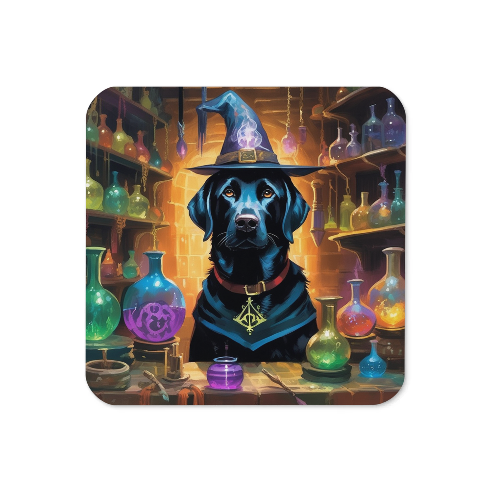 PugMug Custom Black Labrador Retriever Coaster