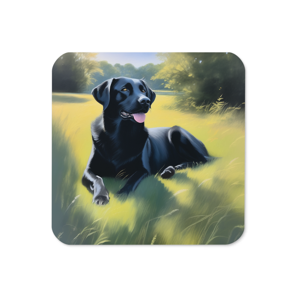 PugMug Custom Black Labrador Retriever Coaster