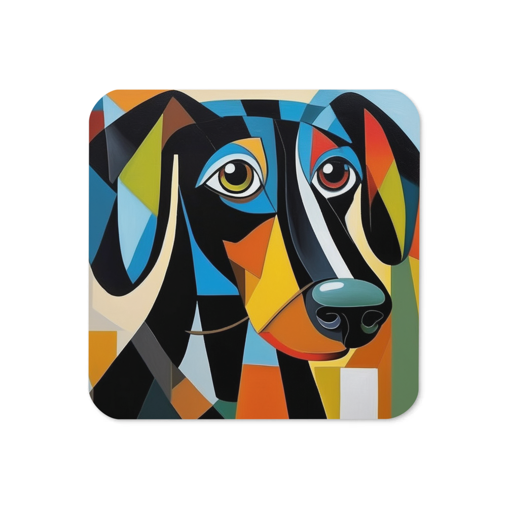 PugMug Custom Black Dachshund Coaster