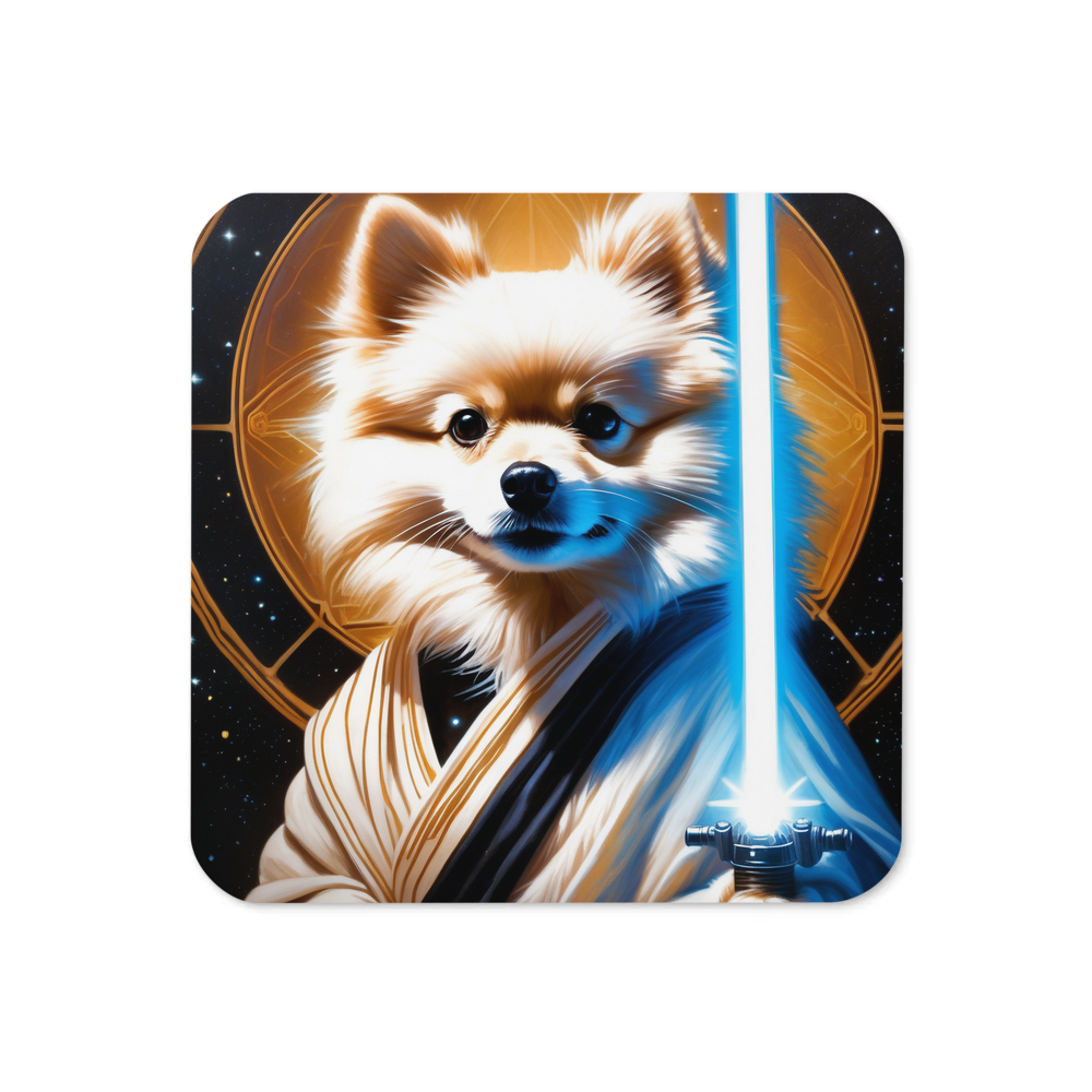 PugMug Custom White Pomeranian Coaster