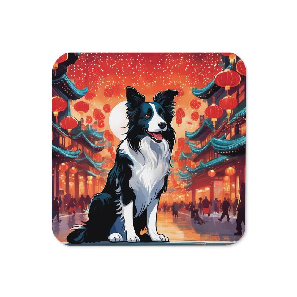PugMug Custom Border Collie Coaster