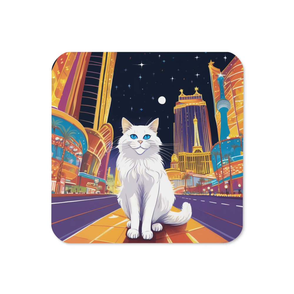 PugMug Custom White Ragdoll Cat Coaster