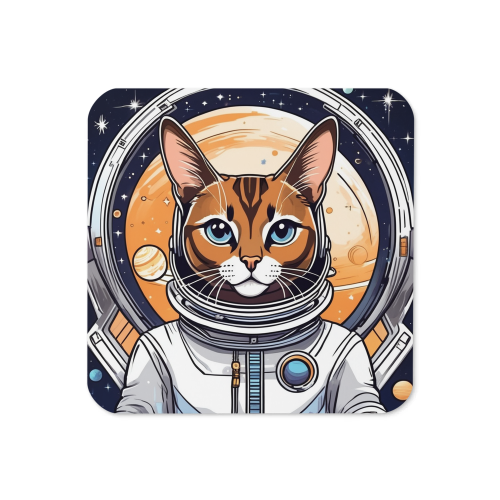 PugMug Custom Tabby Abyssinian Cat Coaster
