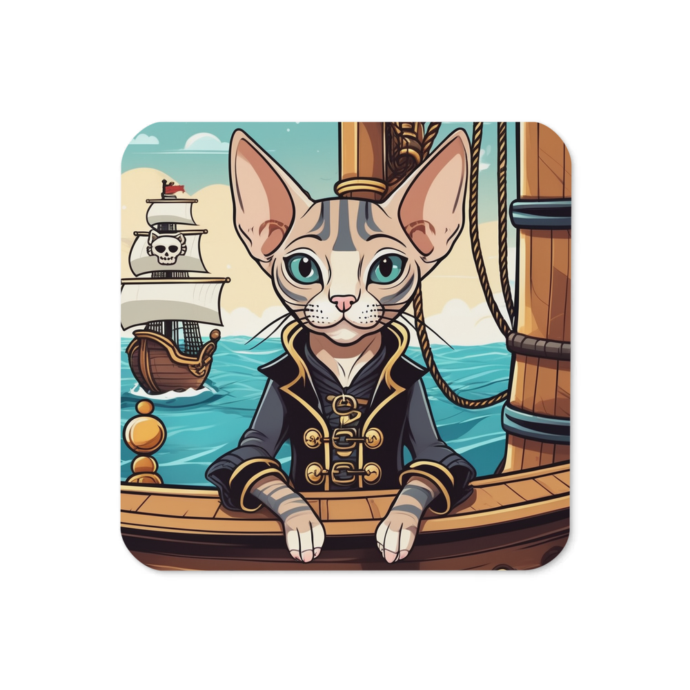 PugMug Custom Tabby Sphynx Cat Coaster