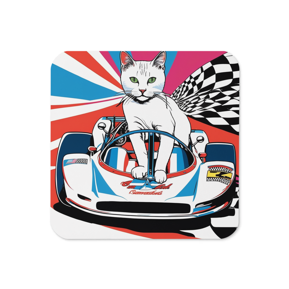 PugMug Custom White Companion Cat Coaster