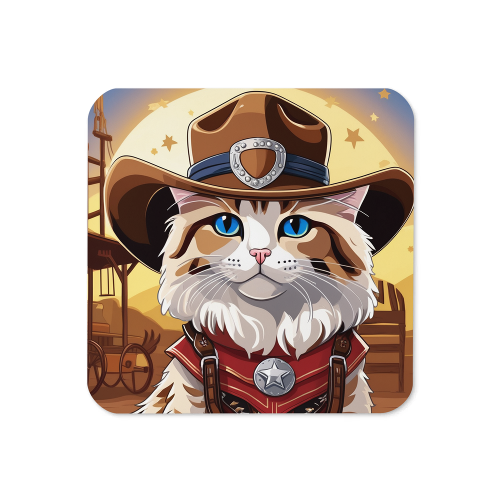 PugMug Custom Tabby Ragdoll Cat Coaster