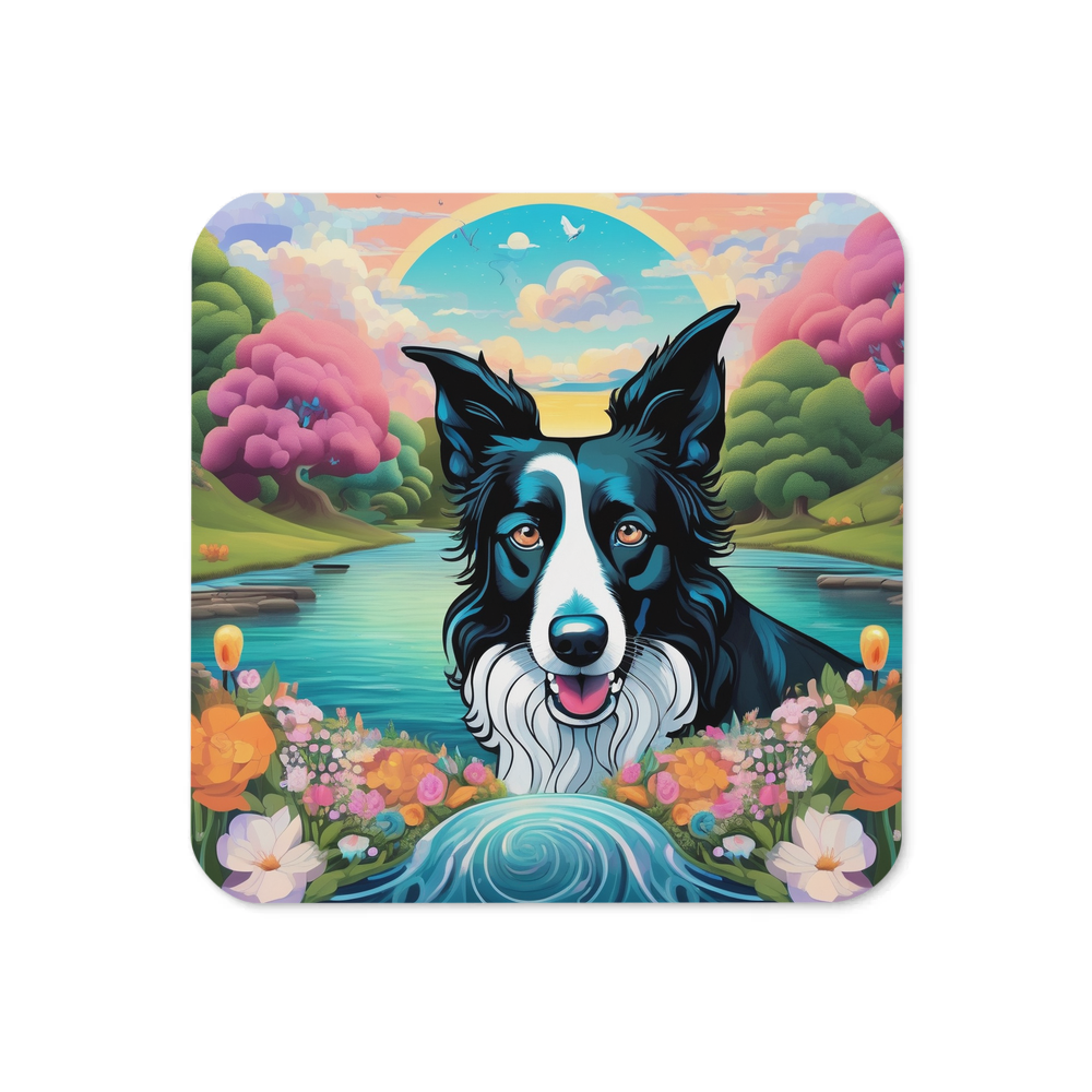 PugMug Custom Border Collie Coaster