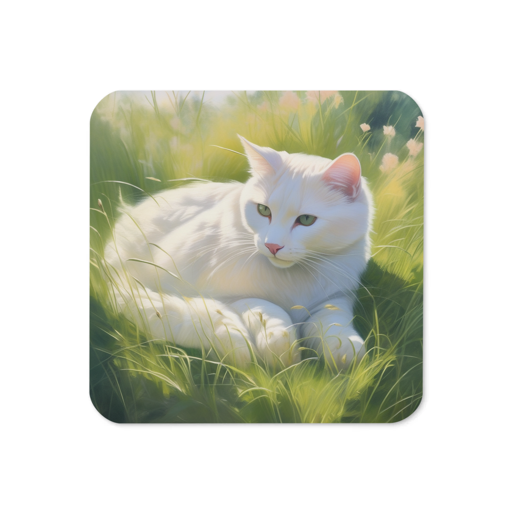PugMug Custom White Exotic Cat Coaster