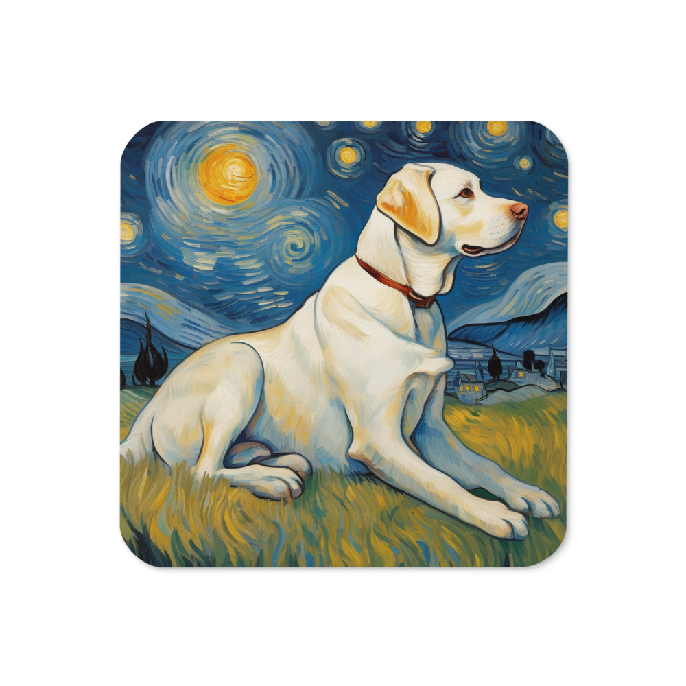 PugMug Custom White Labrador Retriever Coaster