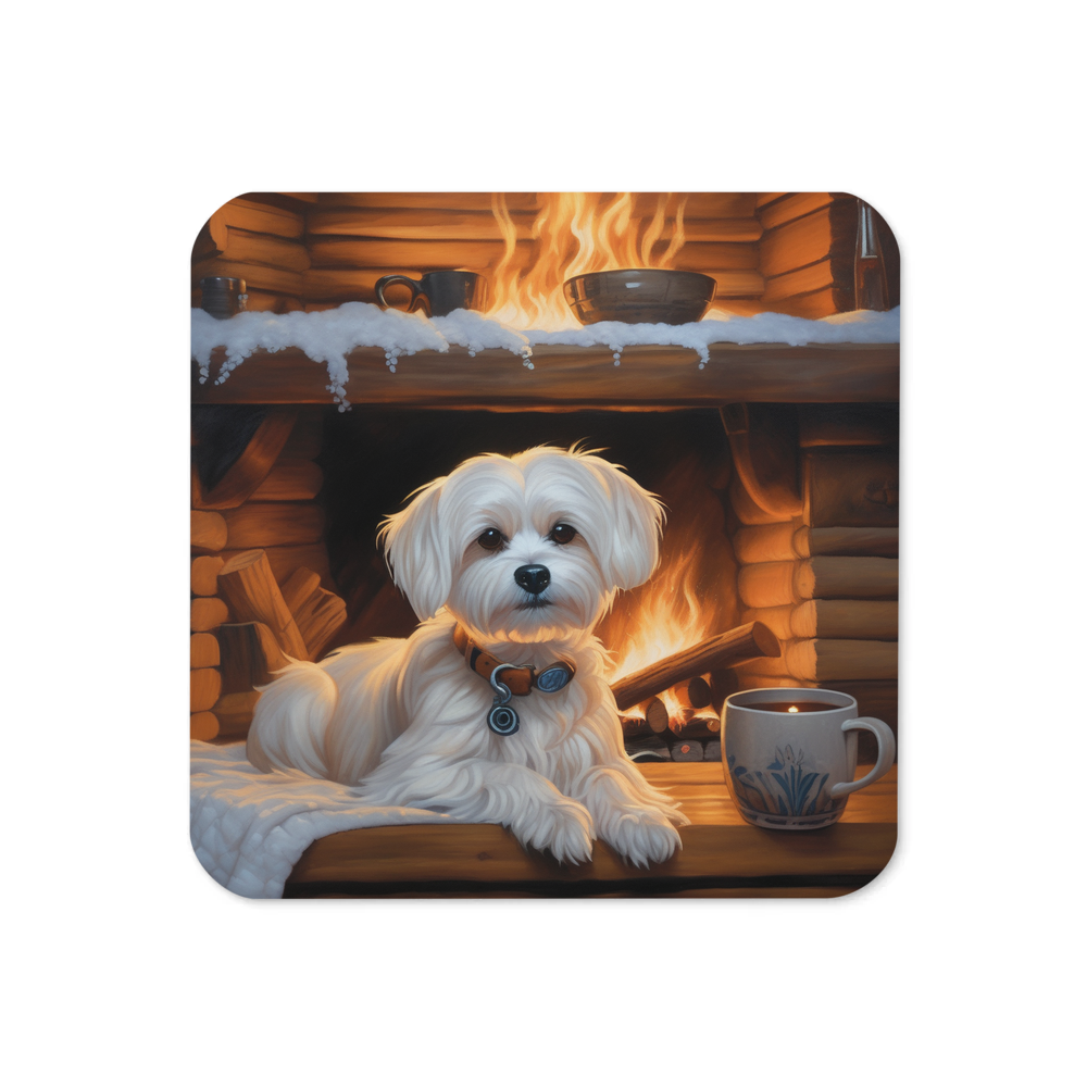 PugMug Custom Maltese Dog Coaster
