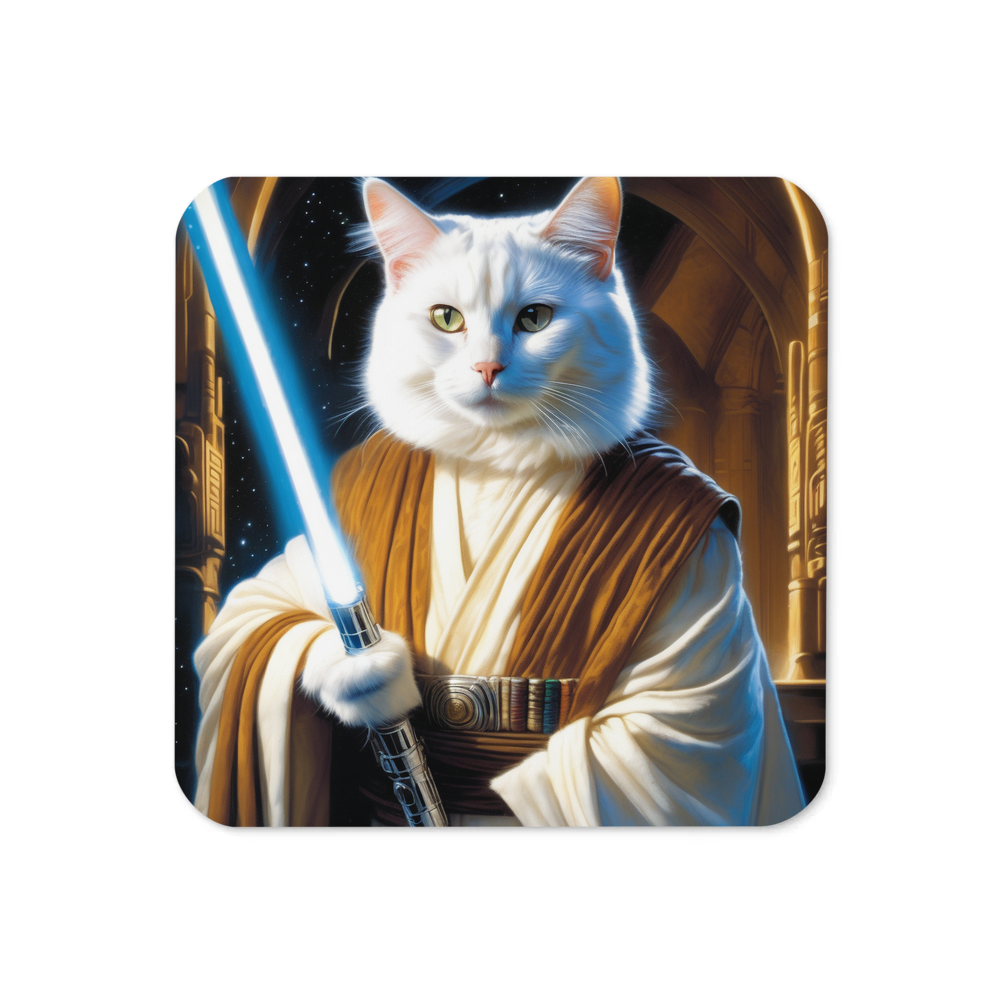 PugMug Custom White Companion Cat Coaster