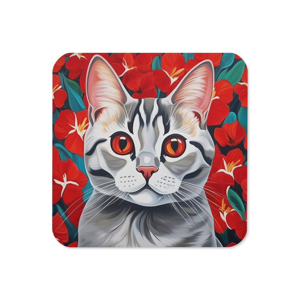 PugMug Custom Tabby British Shorthair Cat Coaster