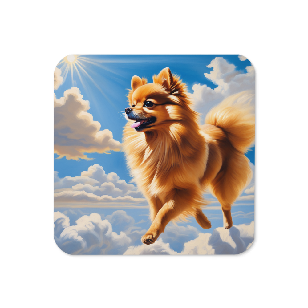 PugMug Custom Tan Pomeranian Coaster