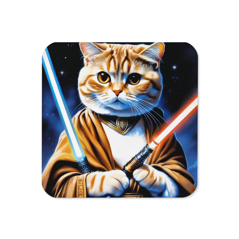 PugMug Custom Tabby Scottish Fold Cat Coaster