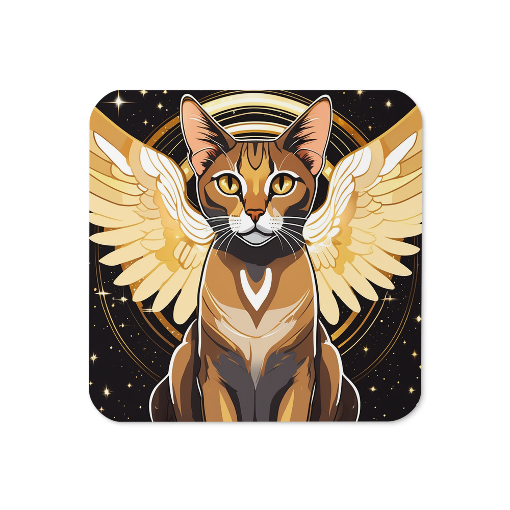 PugMug Custom Tabby Abyssinian Cat Coaster