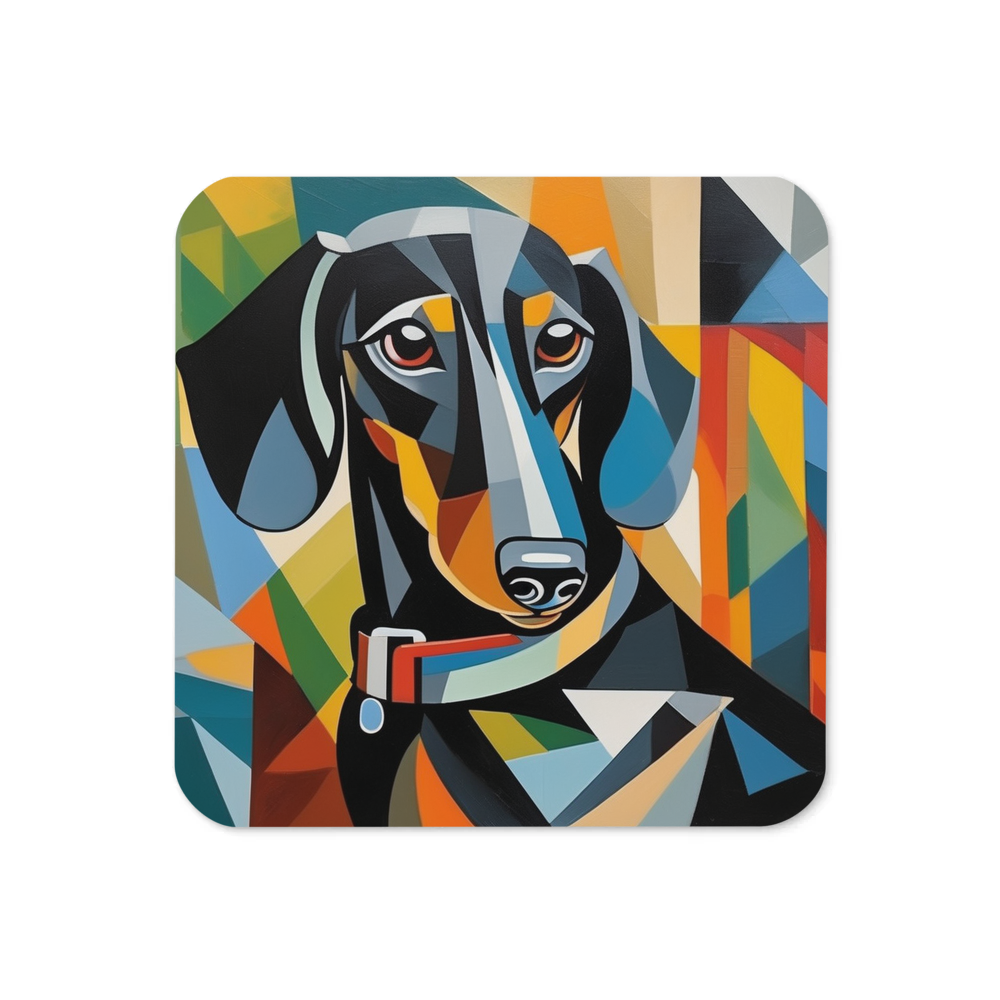 PugMug Custom Black Dachshund Coaster