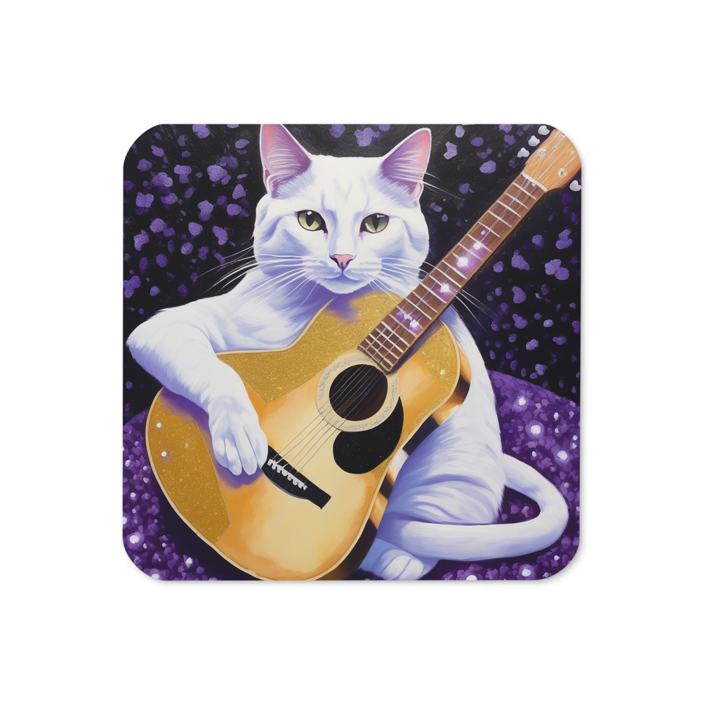 PugMug Custom White Companion Cat Coaster