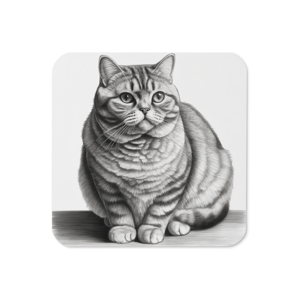 PugMug Custom Tabby British Shorthair Cat Coaster