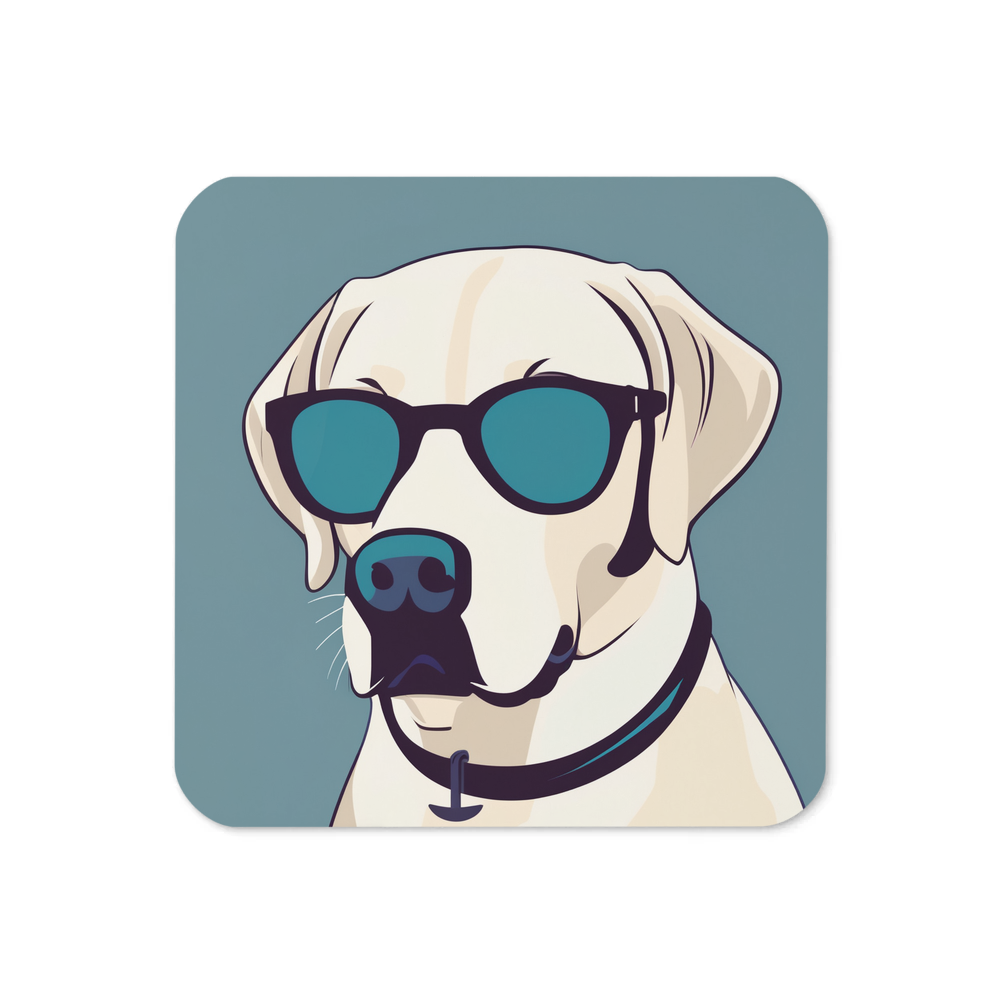 PugMug Custom White Labrador Retriever Coaster