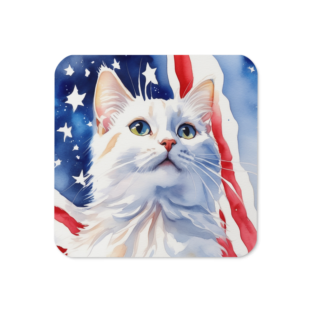 PugMug Custom White Companion Cat Coaster