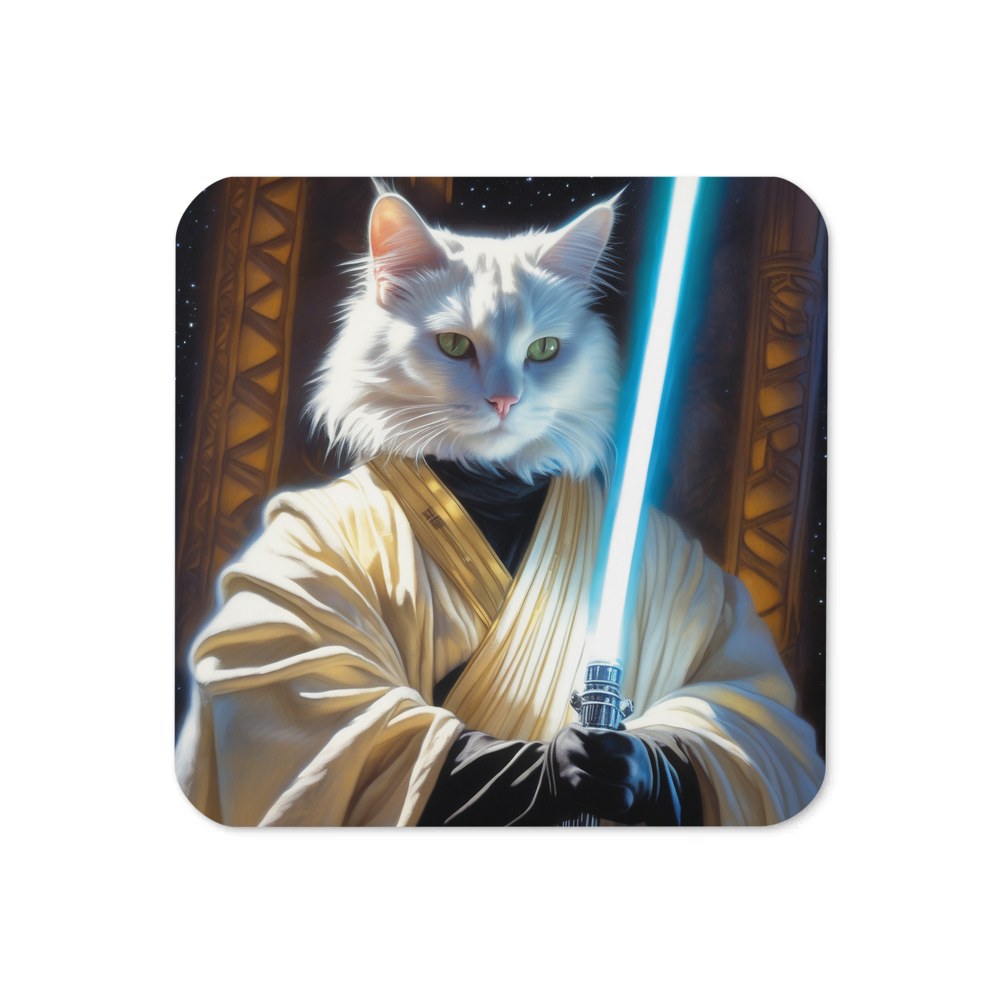 PugMug Custom White Companion Cat Coaster