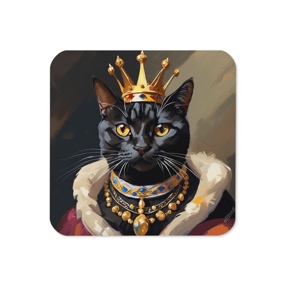 PugMug Custom Black American Shorthair Cat Coaster