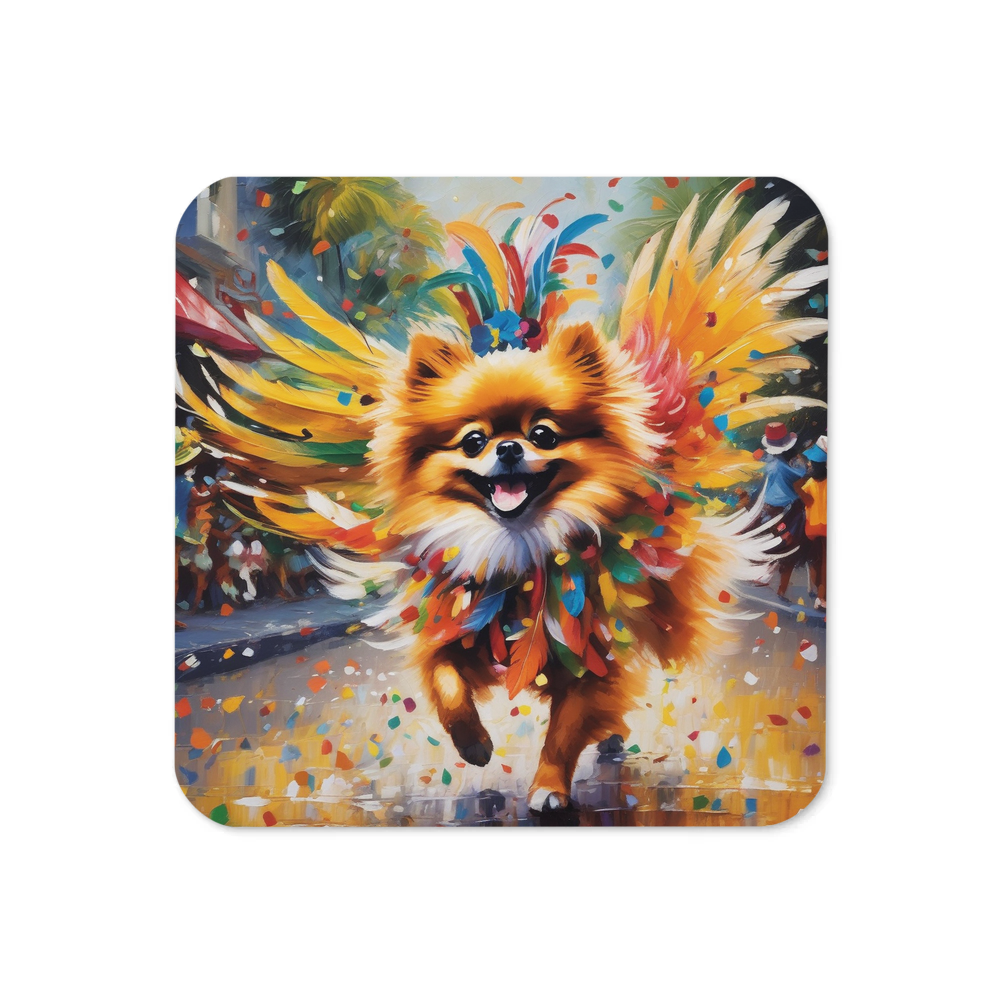 PugMug Custom Tan Pomeranian Coaster