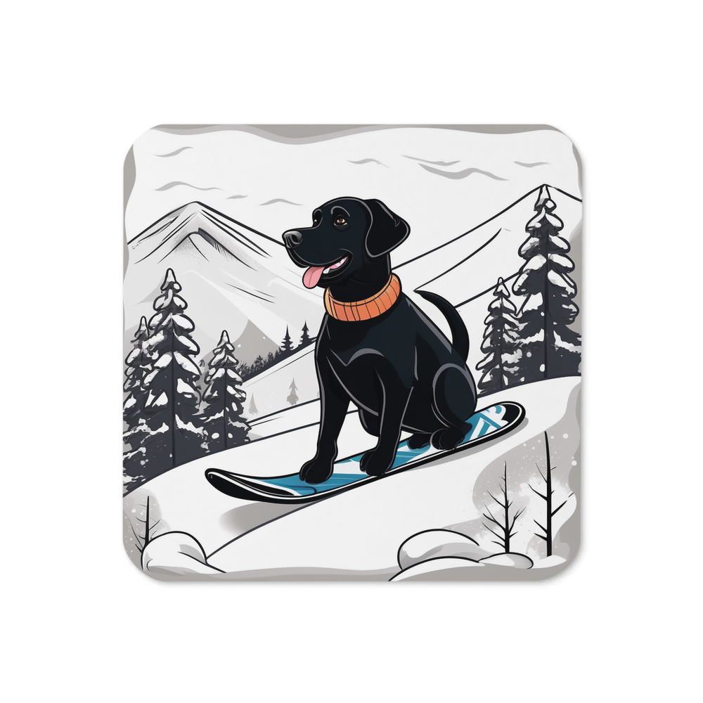 PugMug Custom Black Labrador Retriever Coaster