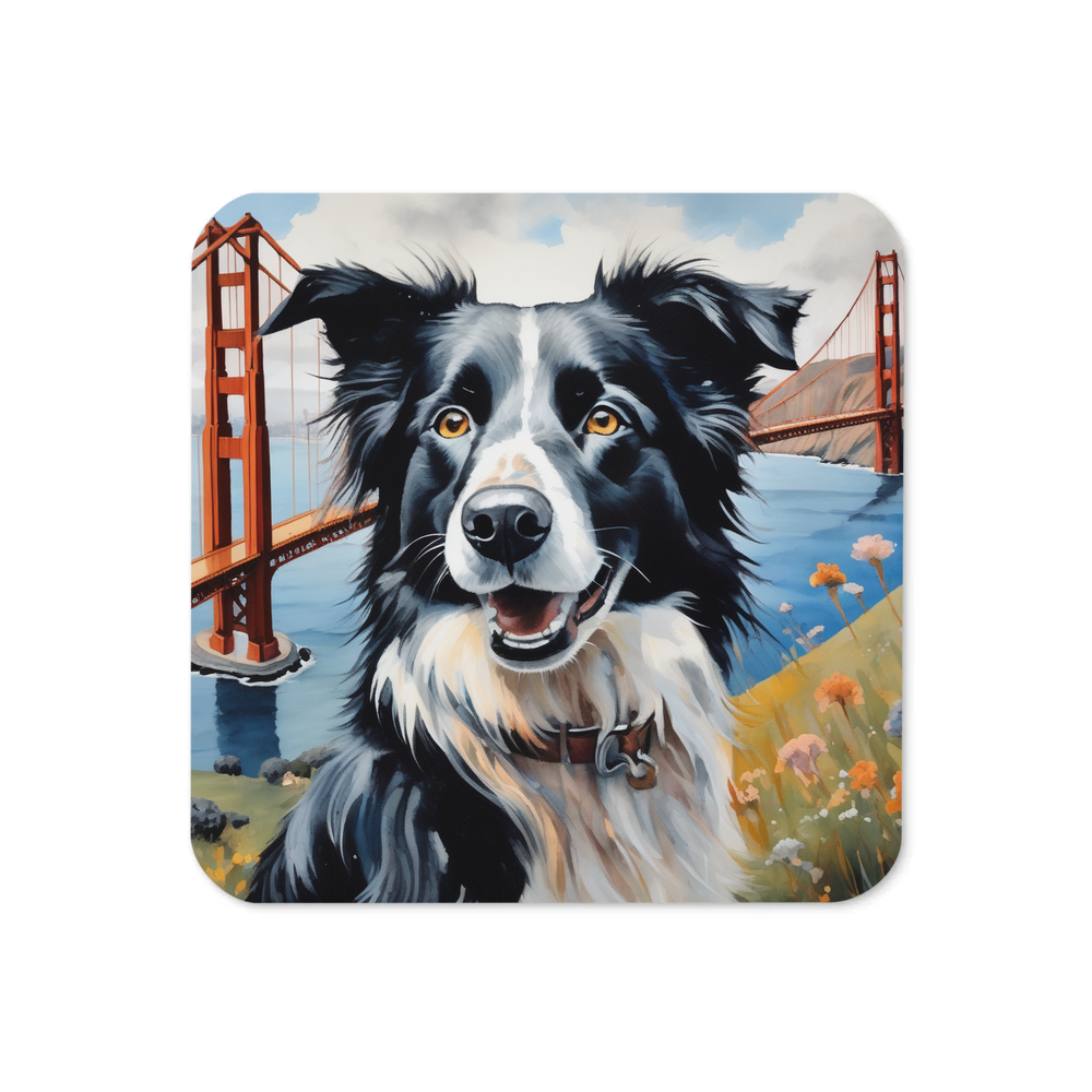 PugMug Custom Border Collie Coaster