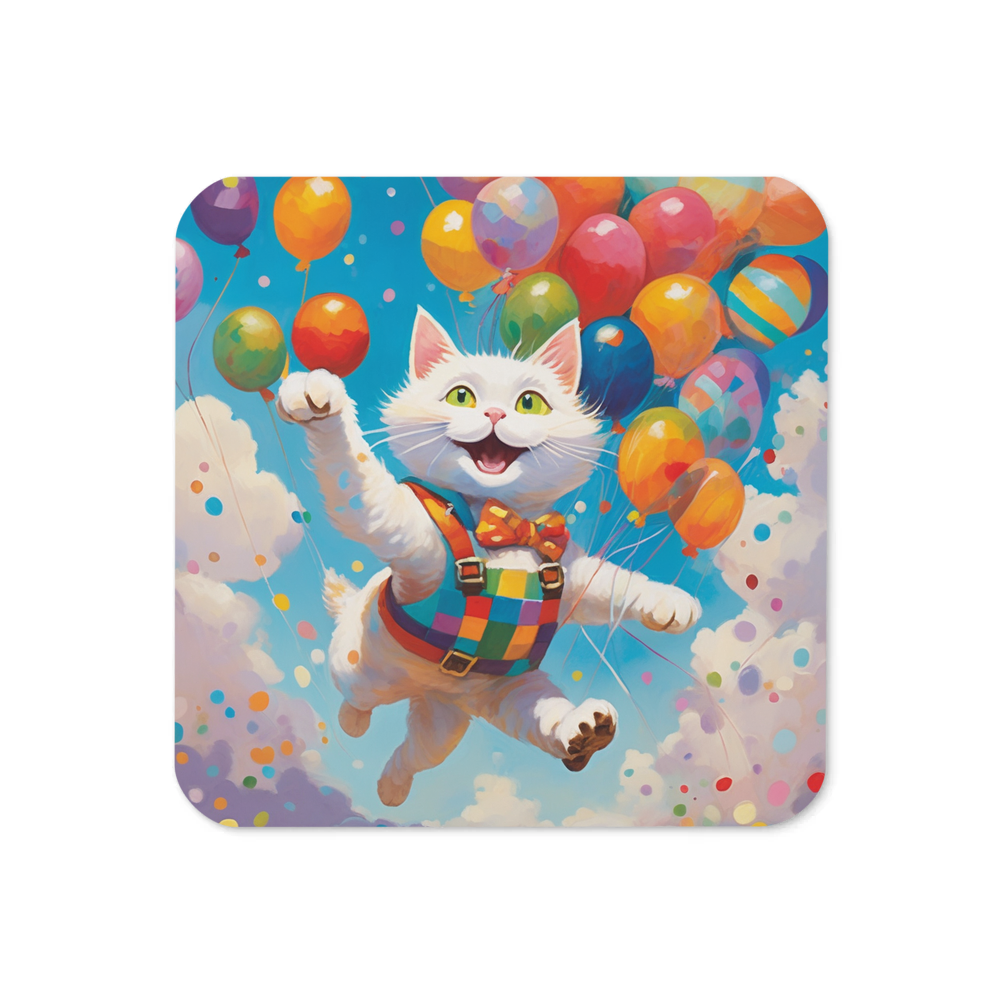 PugMug Custom White Companion Cat Coaster