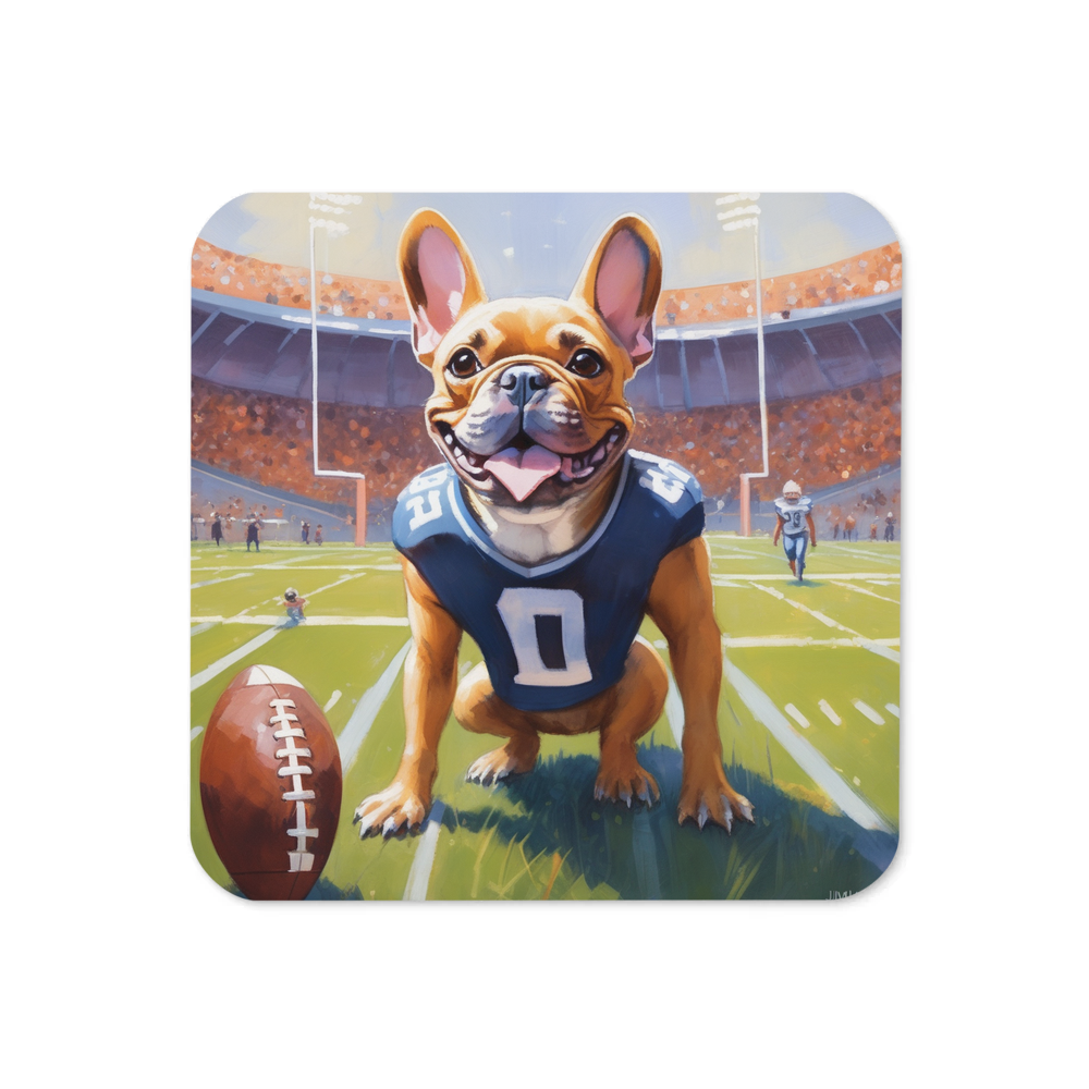 PugMug Custom Tan French Bulldog Coaster
